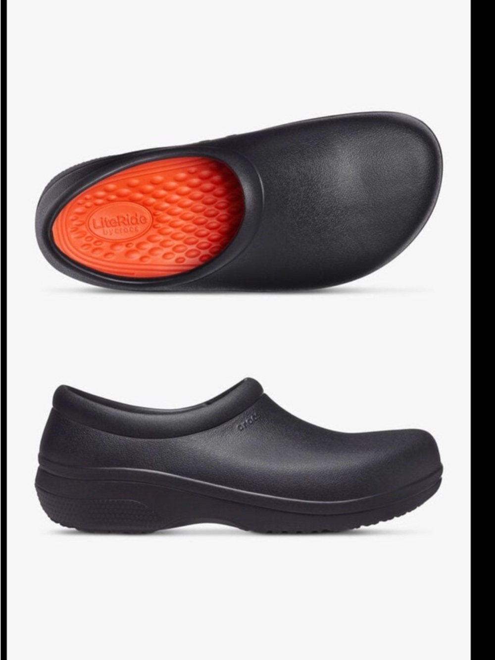 Crocs Literide  Shoes Black Work Slip On Resistant Unisex Clogs size 6 NWT